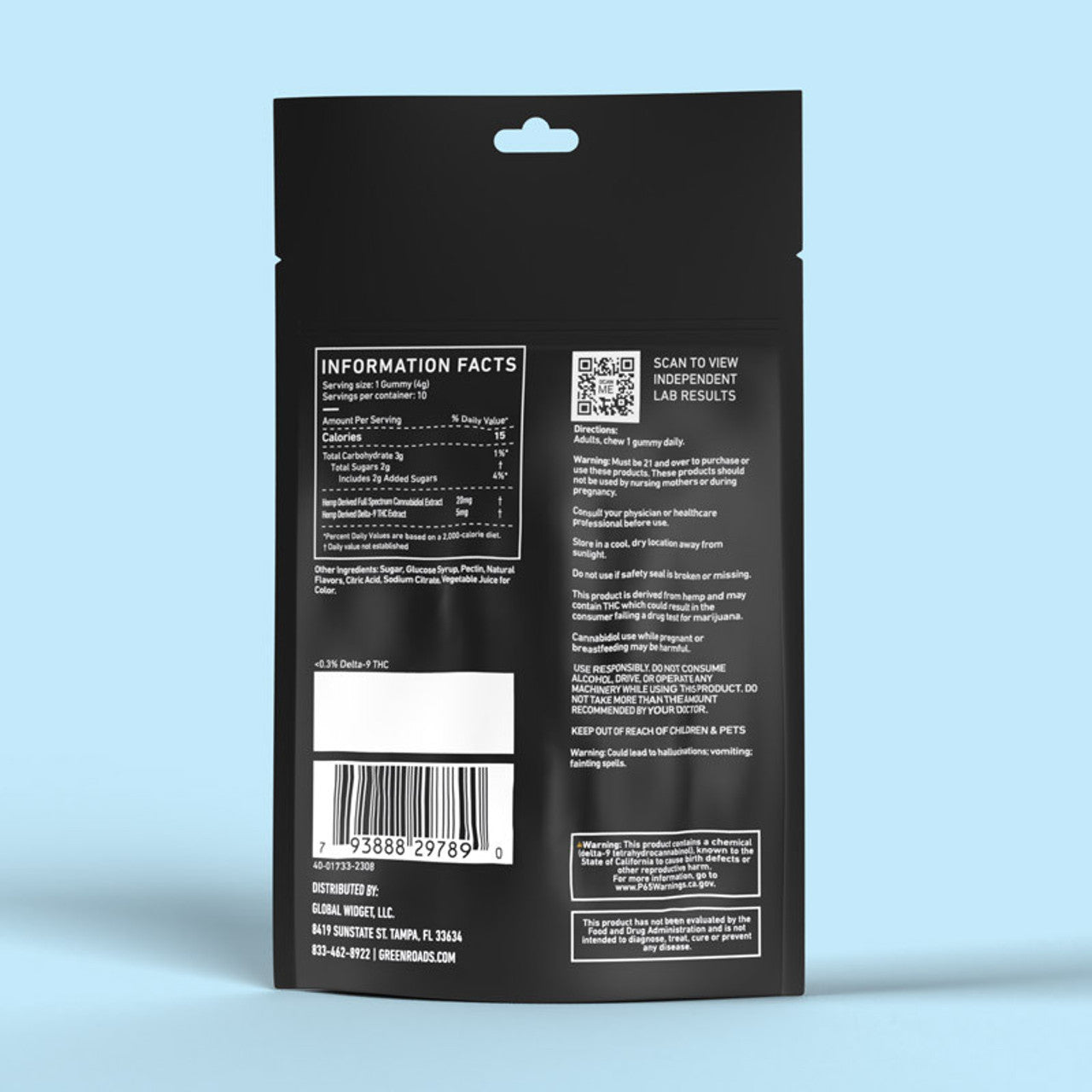 [Green Roads Hot Seller] Watermelon Punch THC Relax Gummies - (10ct) 250mg