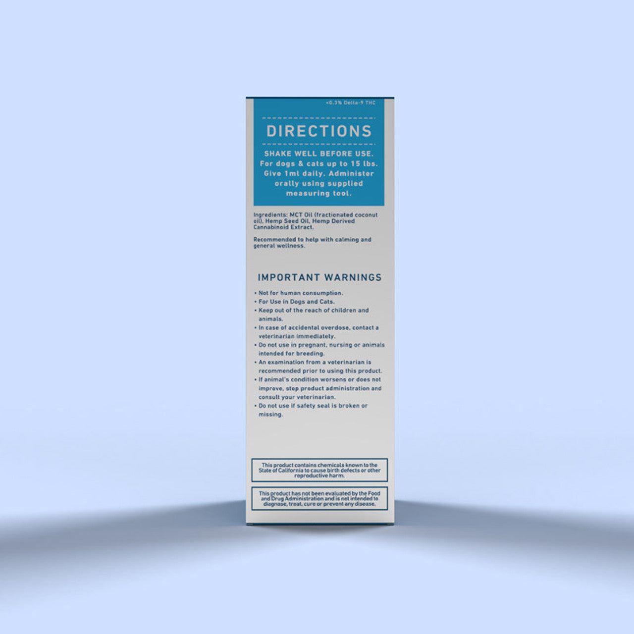 Small Dog & Cat CBD Pet Drops - (30ml) 60mg