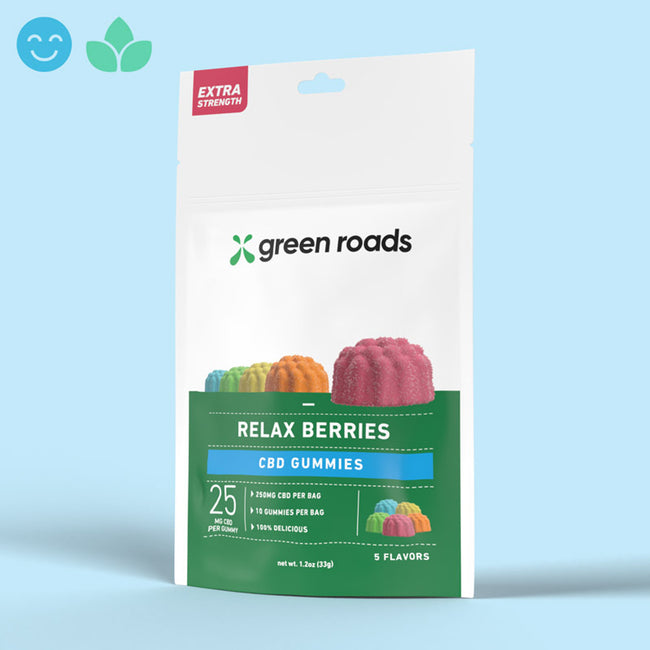Green Roads Extra Strength CBD Relax Berries - (30ct) 750mg Best Sales Price - Gummies