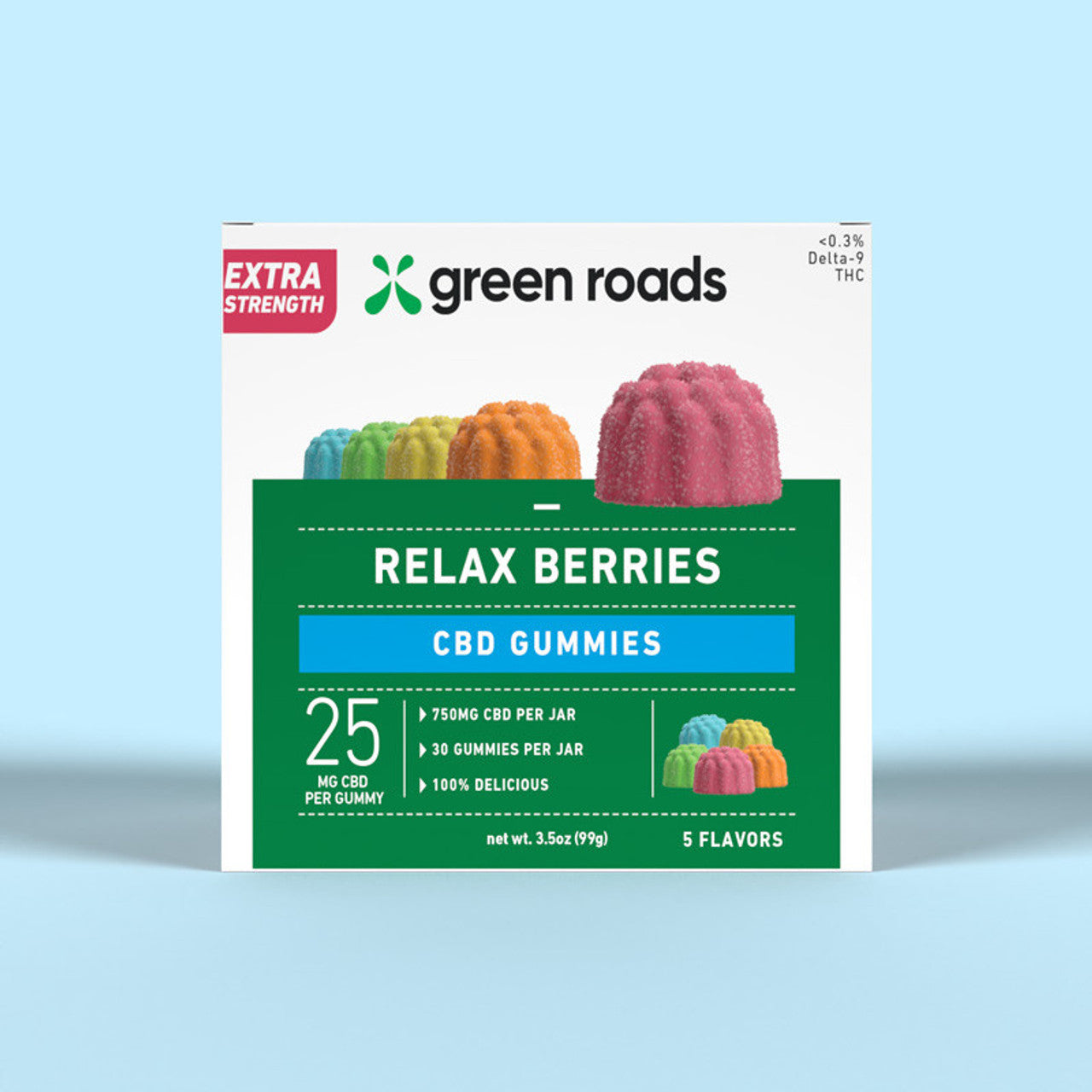 [Green Roads Hot Seller] Extra Strength CBD Relax Berries - (30ct) 750mg