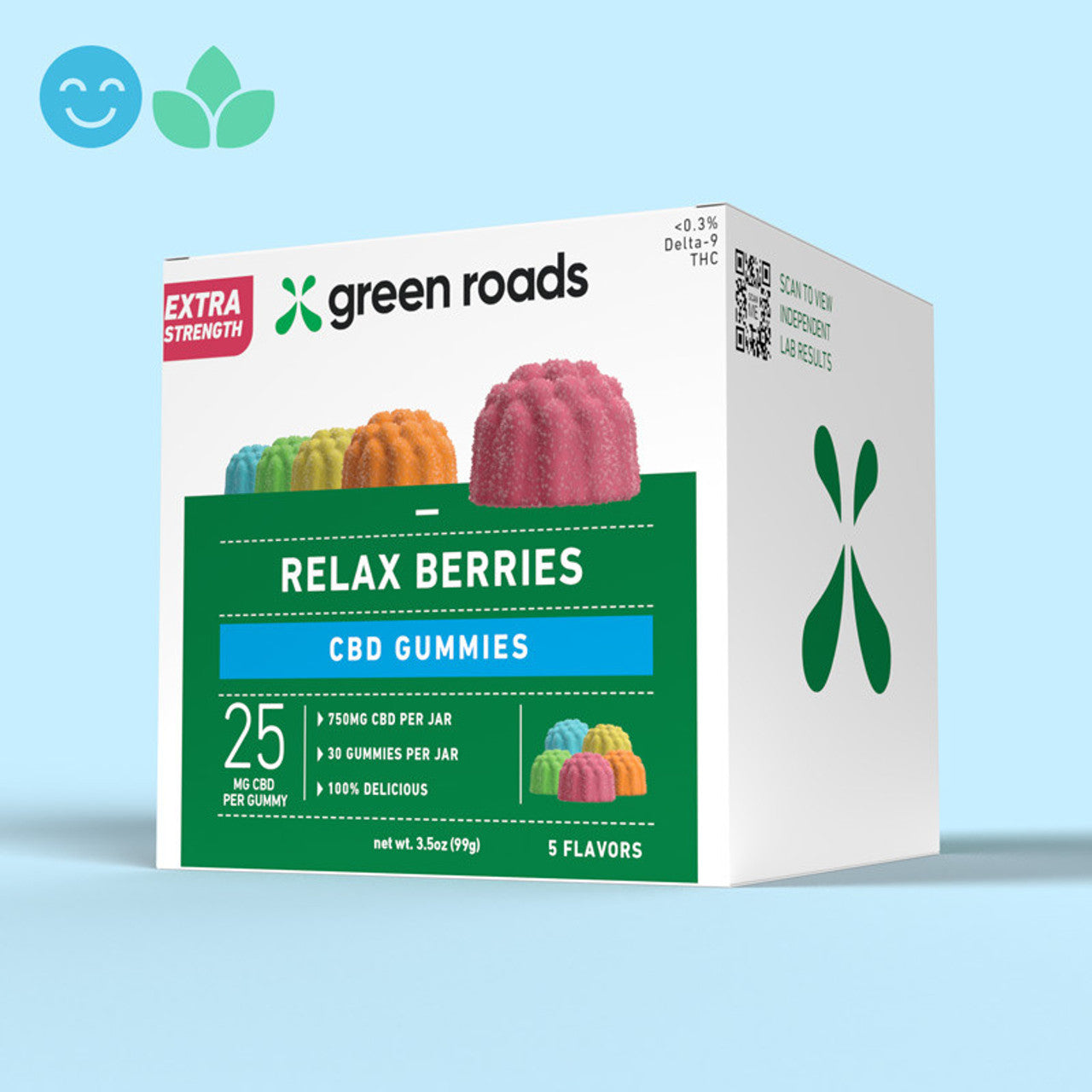 [Green Roads Hot Seller] Extra Strength CBD Relax Berries - (30ct) 750mg