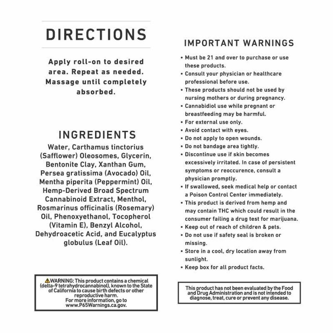 [Green Roads Hot Seller] Cool Relief CBD Roll-On - 750mg (3oz)