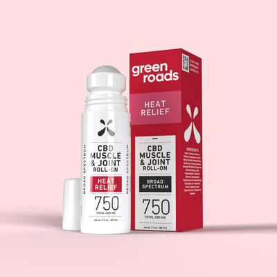 Heat Relief CBD Roll-On - 750mg (3oz) Best Sales Price - Topicals