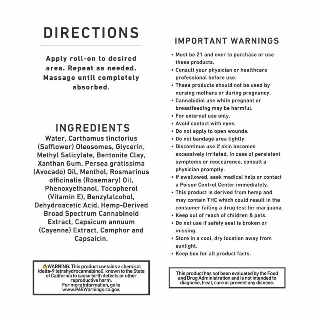 [Green Roads Hot Seller] Heat Relief CBD Roll-On - 750mg (3oz)