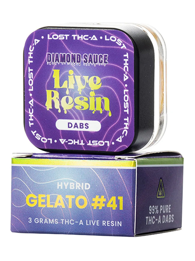 Gelato #41 Lost THC Diamond Sauce THC-A Live Resin Dabs 3G