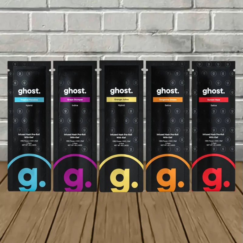 Ghost Infused Hash CBG HHC Kief Pre Roll 2ct