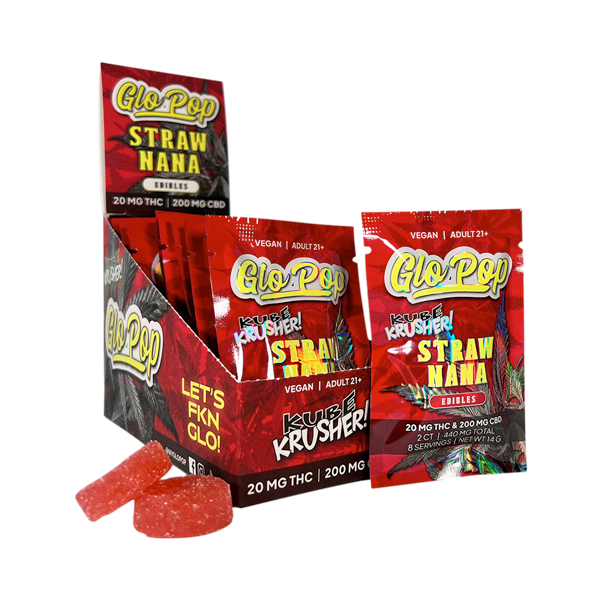 Straw Nana GLO POP Kube Krusher Gummies – TenVape