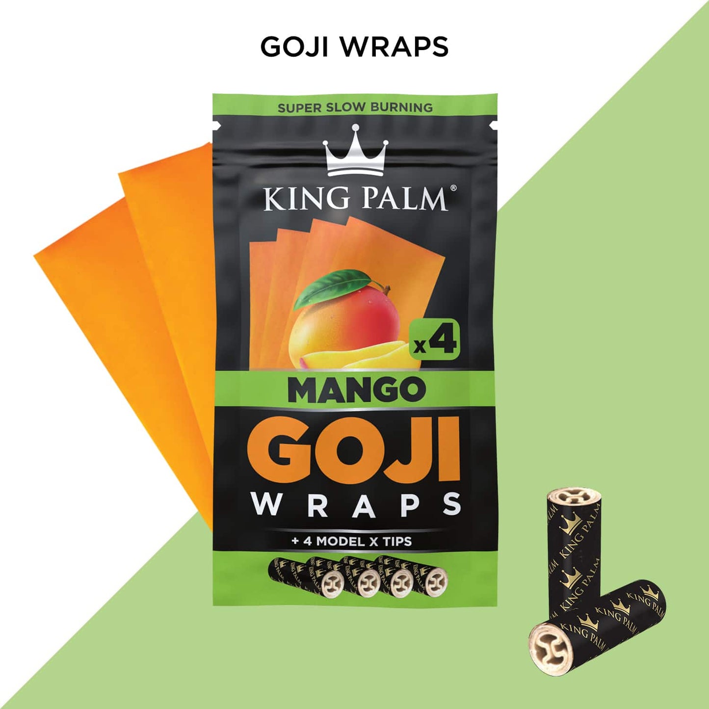 4 Goji Wraps w/ Model X Tips - Mango