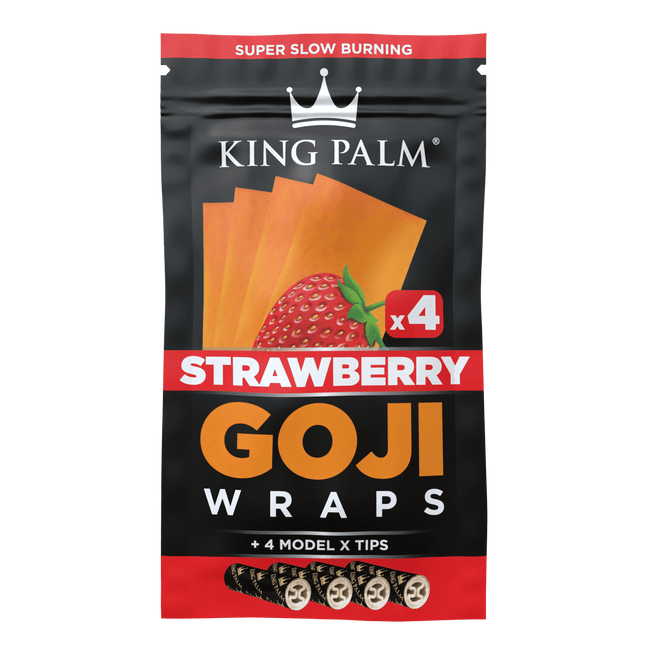 King Palm 4 Goji Wraps w/ Model X Tips - Strawberry