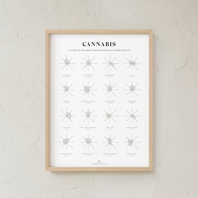 GoldLeaf Cannabis Effects Wheel Chart Print Best Sales Price - Art Prints
