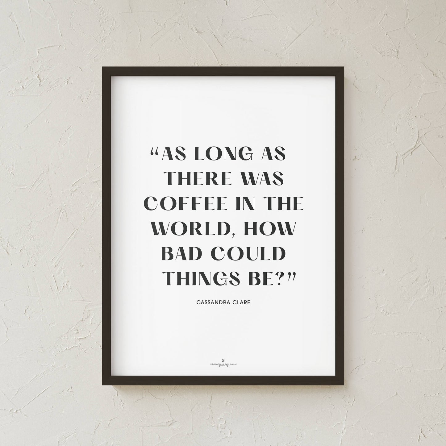 GoldLeaf Cassandra Clare Quote Print Best Sales Price - Art Prints