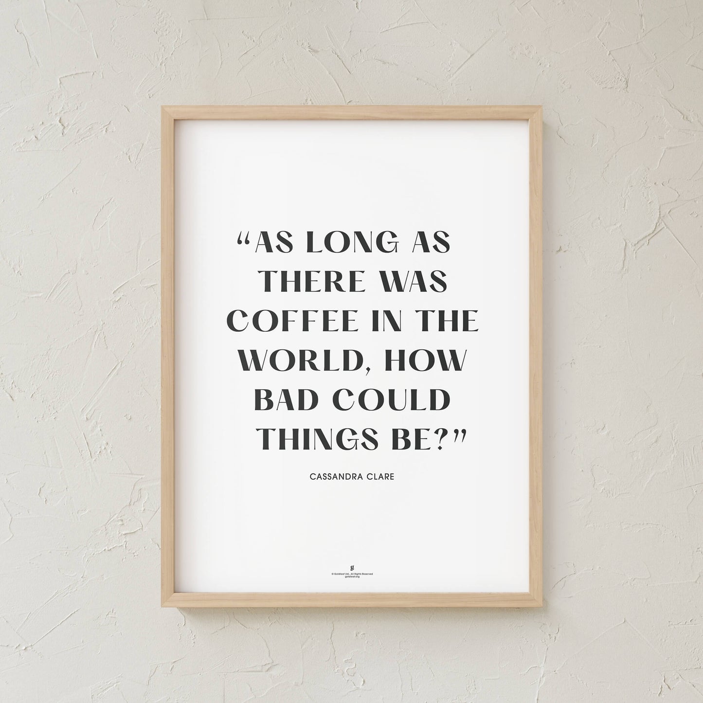 GoldLeaf Cassandra Clare Quote Print Best Sales Price - Art Prints