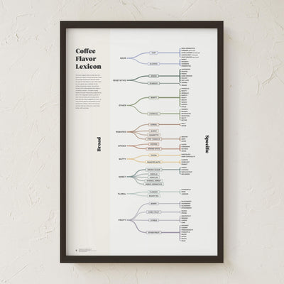 GoldLeaf Coffee Flavor Lexicon Print Best Sales Price - Art Prints