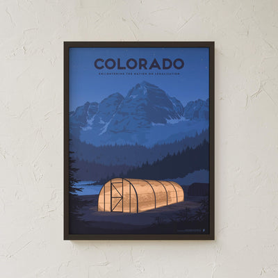 GoldLeaf Colorado Cannabis Travel Art Print Best Sales Price - Art Prints