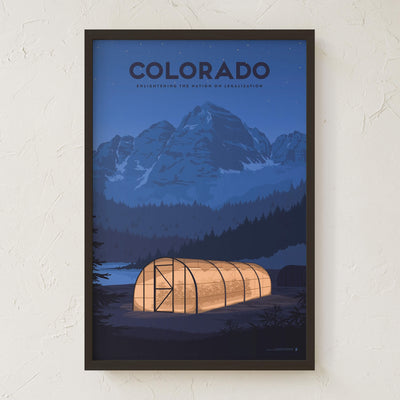 GoldLeaf Colorado Cannabis Travel Art Print Best Sales Price - Art Prints