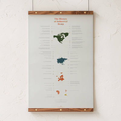 GoldLeaf History of Industrial Hemp Infographic Print Best Sales Price - Art Prints