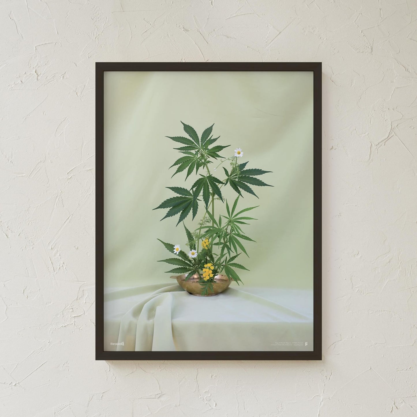 GoldLeaf Green Ikebana Art Print Best Sales Price - Art Prints