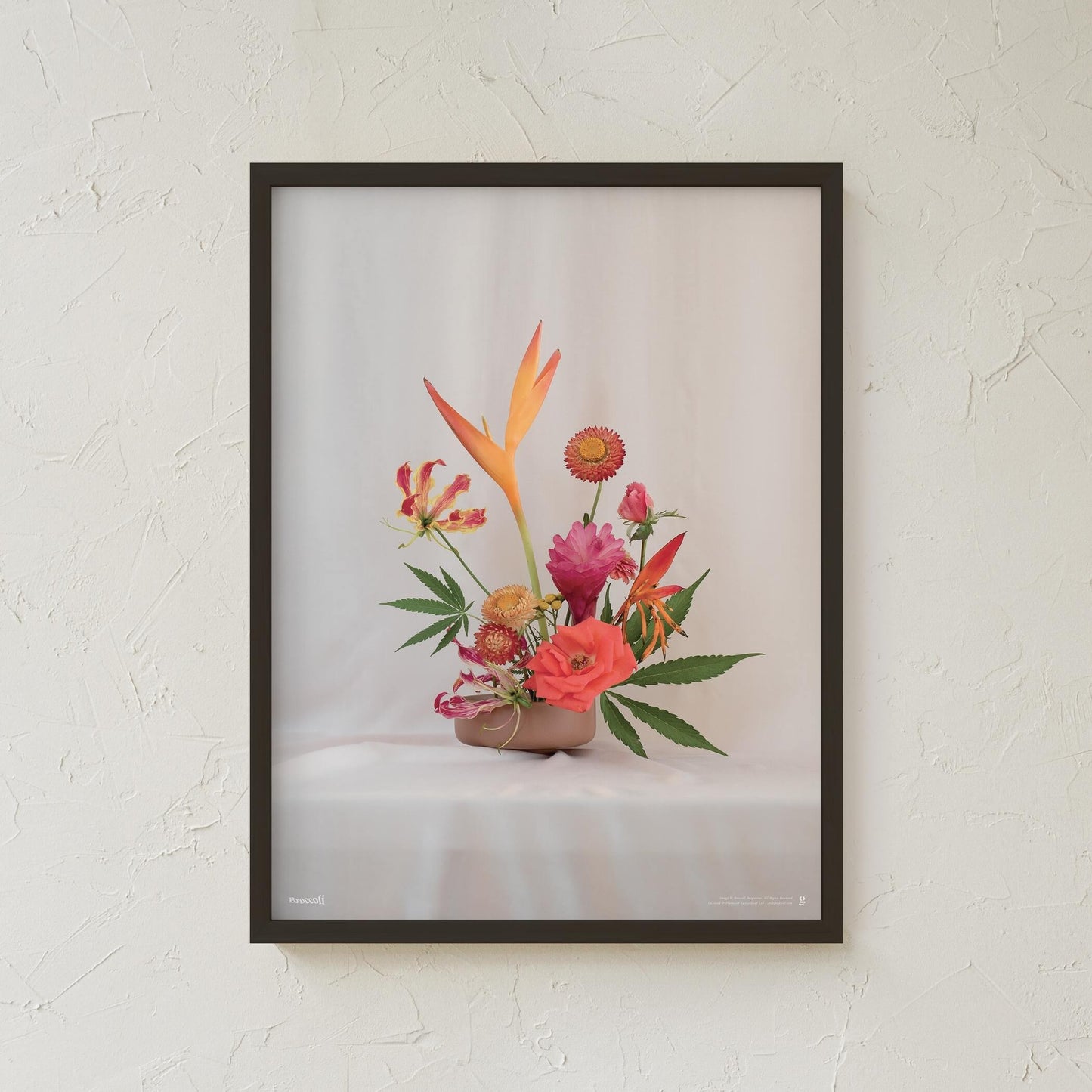 GoldLeaf Red Ikebana Art Print Best Sales Price - Art Prints