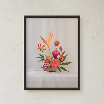 GoldLeaf Red Ikebana Art Print Best Sales Price - Art Prints