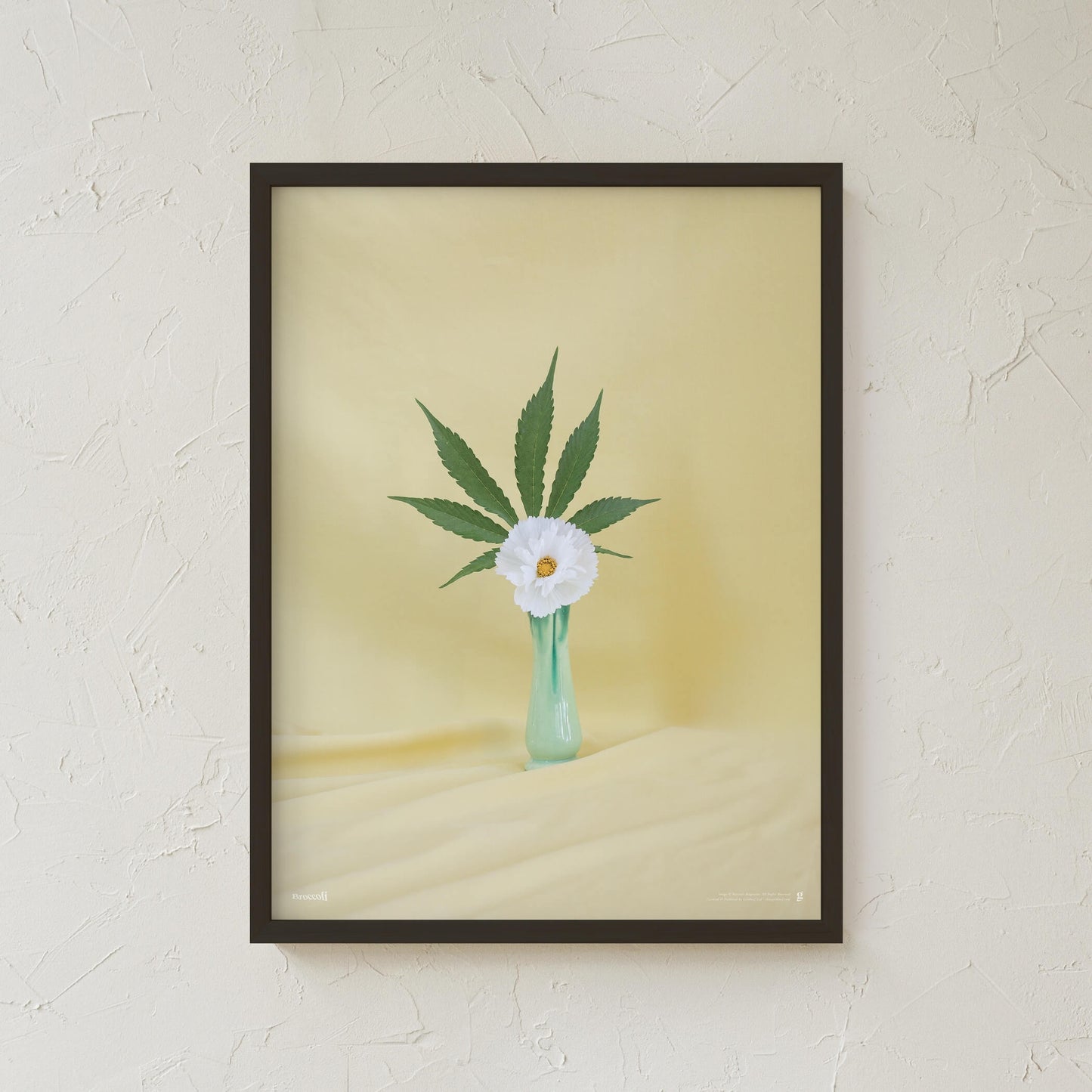 GoldLeaf Yellow Ikebana Art Print Best Sales Price - Art Prints