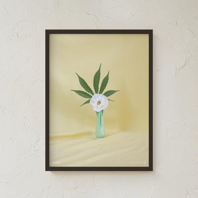 GoldLeaf Yellow Ikebana Art Print Best Sales Price - Art Prints