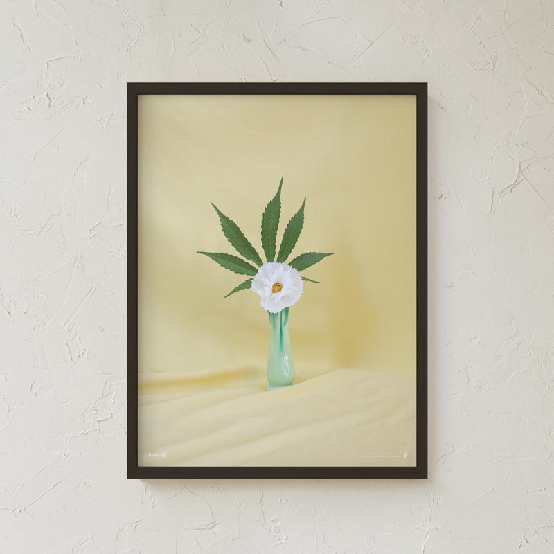 GoldLeaf Yellow Ikebana Art Print Best Sales Price - Art Prints