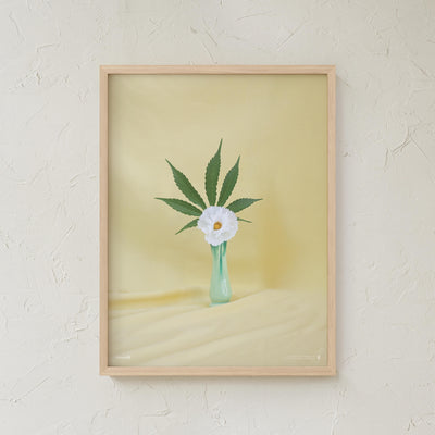 GoldLeaf Yellow Ikebana Art Print Best Sales Price - Art Prints