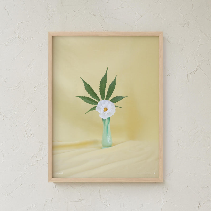 GoldLeaf Yellow Ikebana Art Print Best Sales Price - Art Prints