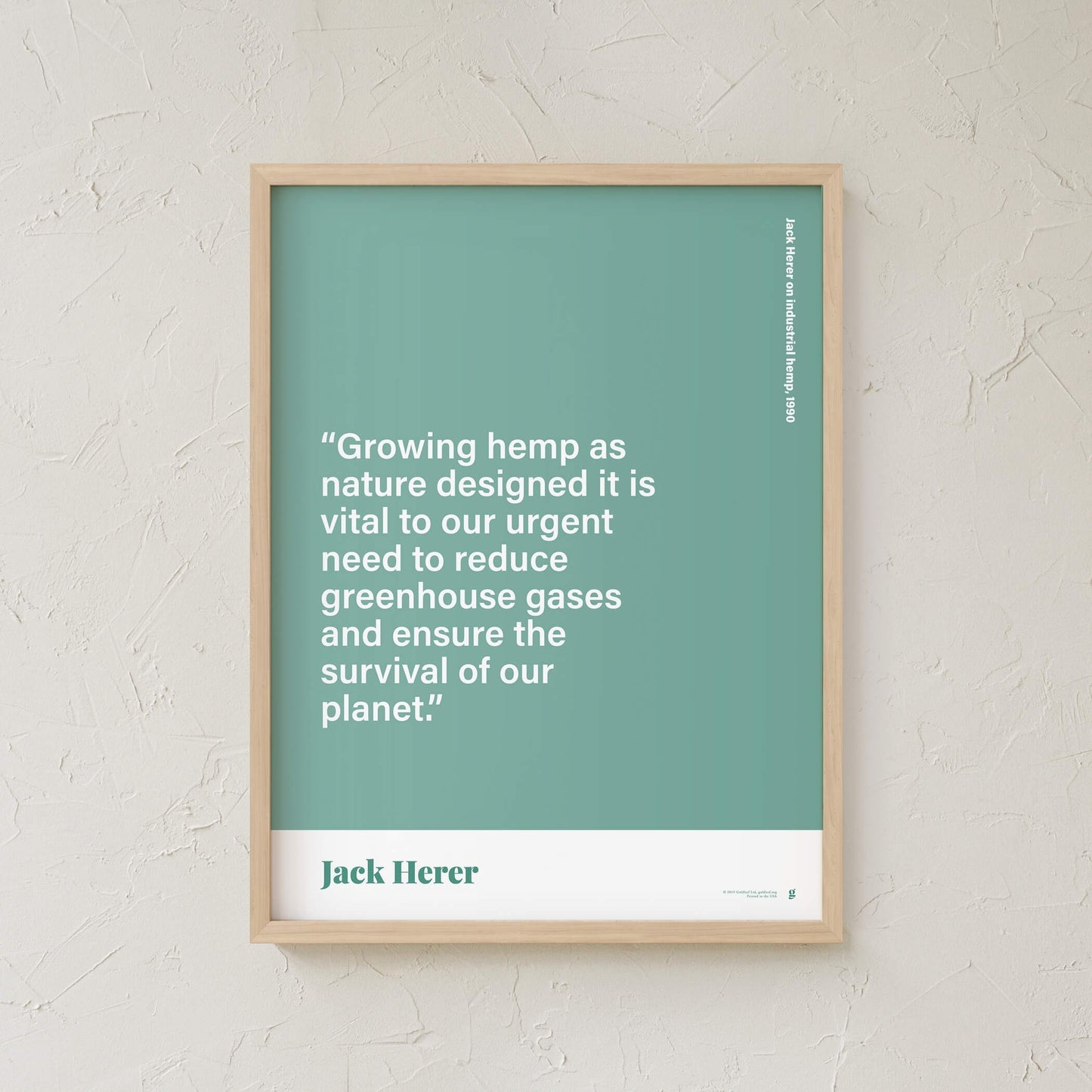 GoldLeaf Jack Herer Quote Print Best Sales Price - Art Prints