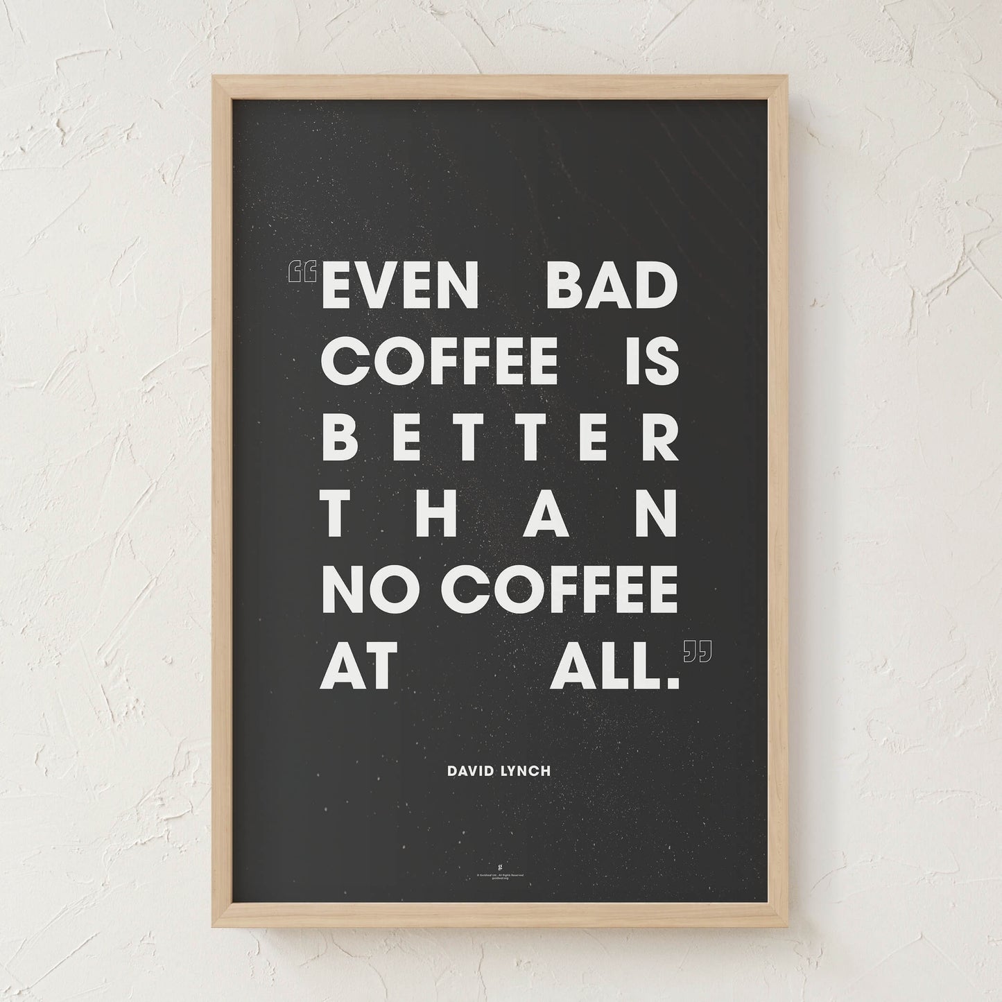 GoldLeaf David Lynch Coffee Quote Print Best Sales Price - Art Prints