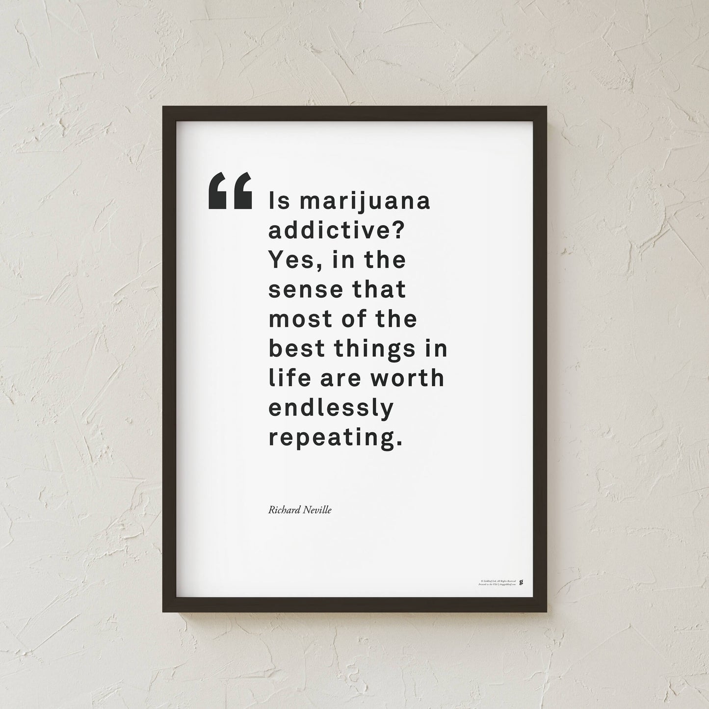 GoldLeaf Richard Neville Quote Art Print Best Sales Price - Art Prints