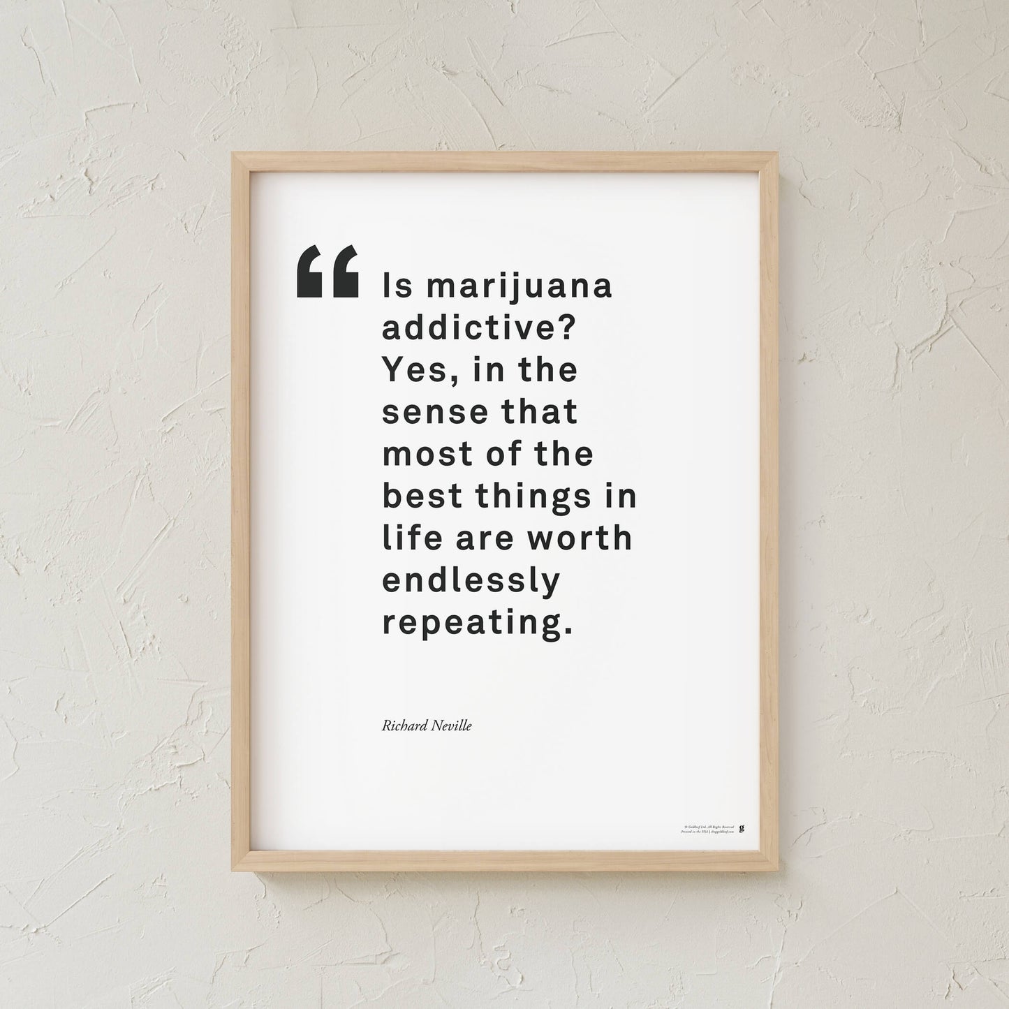 GoldLeaf Richard Neville Quote Art Print Best Sales Price - Art Prints