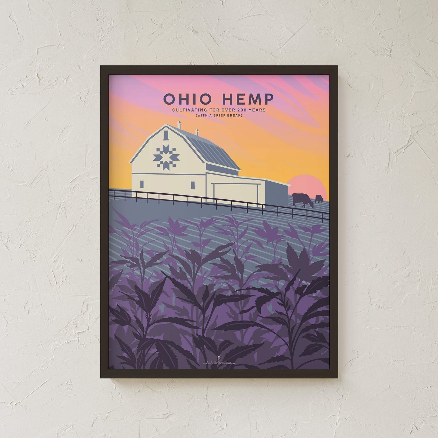 GoldLeaf Ohio Hemp Art Print Best Sales Price - Art Prints