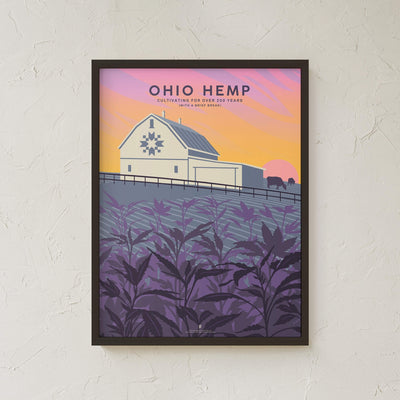 GoldLeaf Ohio Hemp Art Print Best Sales Price - Art Prints