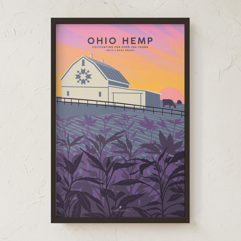 GoldLeaf Ohio Hemp Art Print Best Sales Price - Art Prints