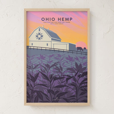 GoldLeaf Ohio Hemp Art Print Best Sales Price - Art Prints