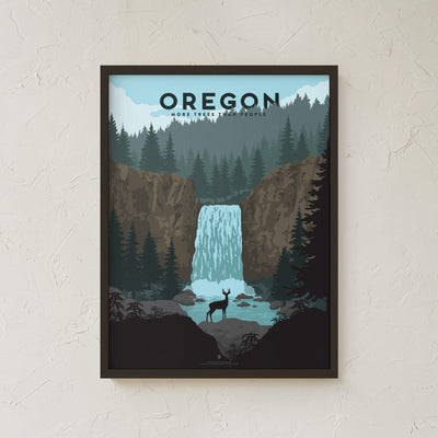 GoldLeaf Oregon Cannabis Travel Art Print Best Sales Price - Art Prints