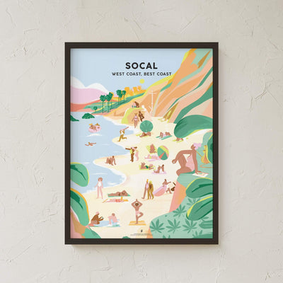 GoldLeaf Southern California Cannabis Travel Art Print Best Sales Price - Art Prints