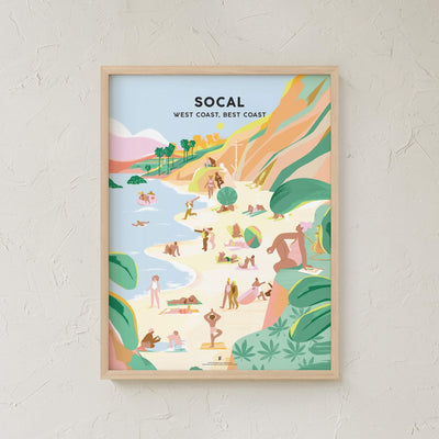 GoldLeaf Southern California Cannabis Travel Art Print Best Sales Price - Art Prints