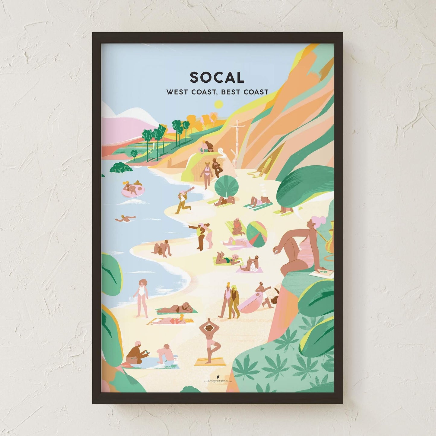GoldLeaf Southern California Cannabis Travel Art Print Best Sales Price - Art Prints