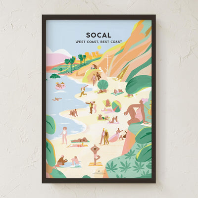 GoldLeaf Southern California Cannabis Travel Art Print Best Sales Price - Art Prints