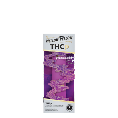 Mellow Fellow THCp 0.5g Disposable Vape - Granddaddy Purp (Indica) Best Sales Price - Vape Pens