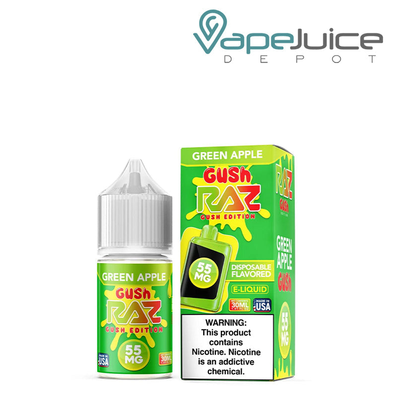 Green Apple Gush Pod Juice x Raz Salt 30ml