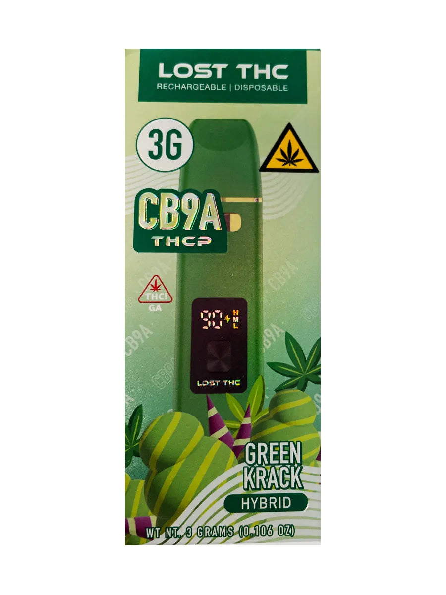 Green Crack Lost THC CB9A V4 Disposable 3G