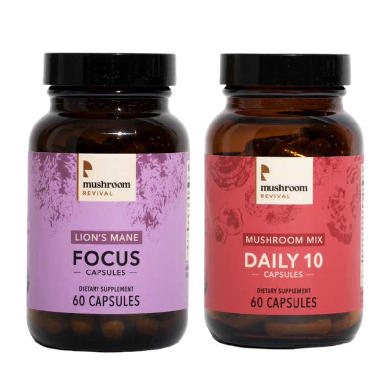 Mushroom Revival Focused & Healthy Mushroom Capsules Best Sales Price - Edibles
