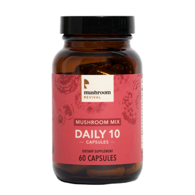 Mushroom Revival Daily 10 Mix Mushroom Capsules Best Sales Price - Edibles