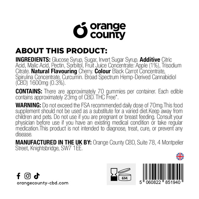 CBD Gummy Cherries (Large Tub)