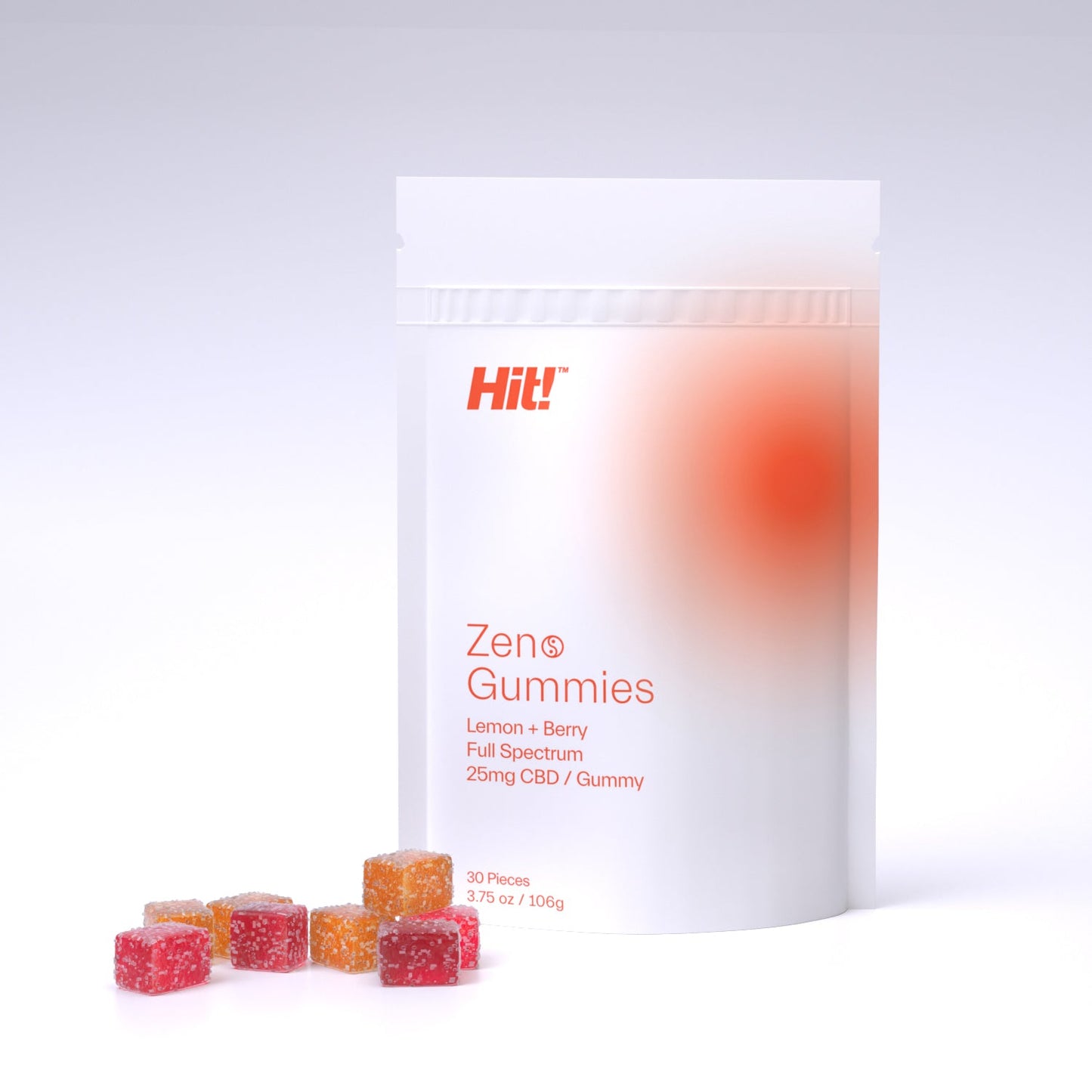 Hit! Zen Gummies I Strawberry I Full Spectrum I 750mg CBD I 25mg each | 30 ct