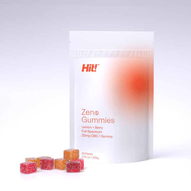 Hit! Zen Gummies I Strawberry I Full Spectrum I 750mg CBD I 25mg each | 30 ct
