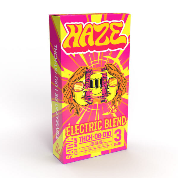 Haze Electric Blend Live Resin Disposable Vape Candy land 3 grams
